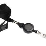 Black Lanyard with retractable reel