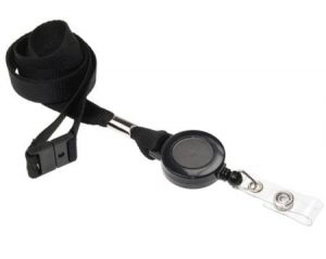 Black Lanyard with retractable reel