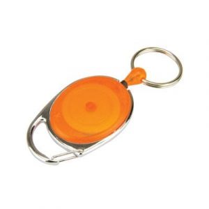IPA IDROPAK Orange carabiner badge reel with keyring