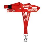 IPA L15WRED1DHVI Red Visitor Lanyards